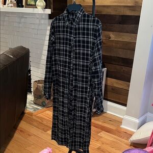 Fashion Nova Black and White Plaid Button Down Shirt